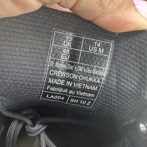 Dr. Marten's Crewson Chukka Men's size 14 Black Leather Boots - Picture 7 of 8